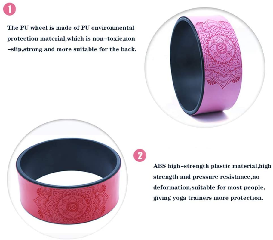 Premium 12.2 Inch Yoga Wheel for Back Pain Relief – Durable Myofascial Release Prop for Improved Flexibility and Posture – PU