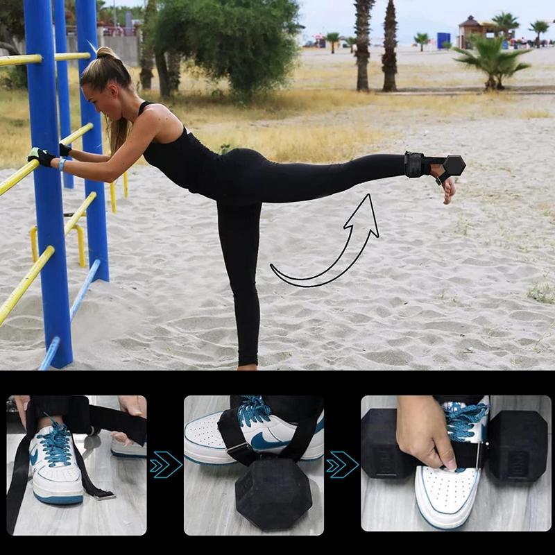 Premium Adjustable Dumbbell Ankle Strap – Soft, Comfortable Weight Strap for Leg and Hip Workouts, Portable Ankle Weights  