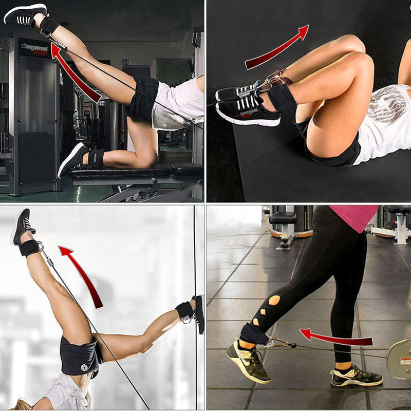 Premium Ankle Straps for Cable Machines – Adjustable, Breathable Fully Padded Ankle Cuffs for Leg Exercises, Workouts, and 
