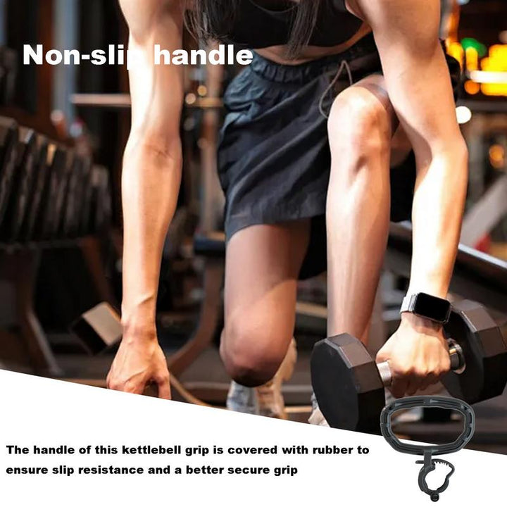 Premium Dumbbell to Kettlebell Converter – Portable Kettlebell Adapter for Home Gym Workouts – Sturdy Grip Handle for Heavy