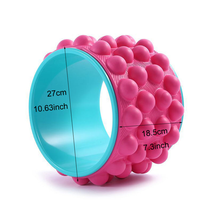 Premium Yoga Wheel – Back Stretcher & Massager for Pain Relief – Durable, Non-Slip Frame – Strong Support Up to 440 lbs 