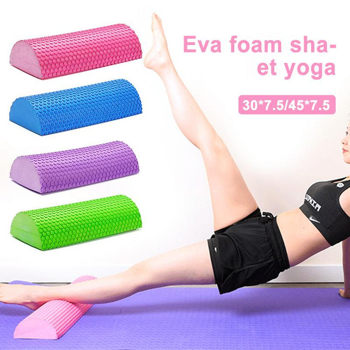 Premium EVA Foam Half Round Massage Roller – Non-Slip Yoga Pilates Balance Pad – Soft, Elastic, Waterproof – Self-Massage