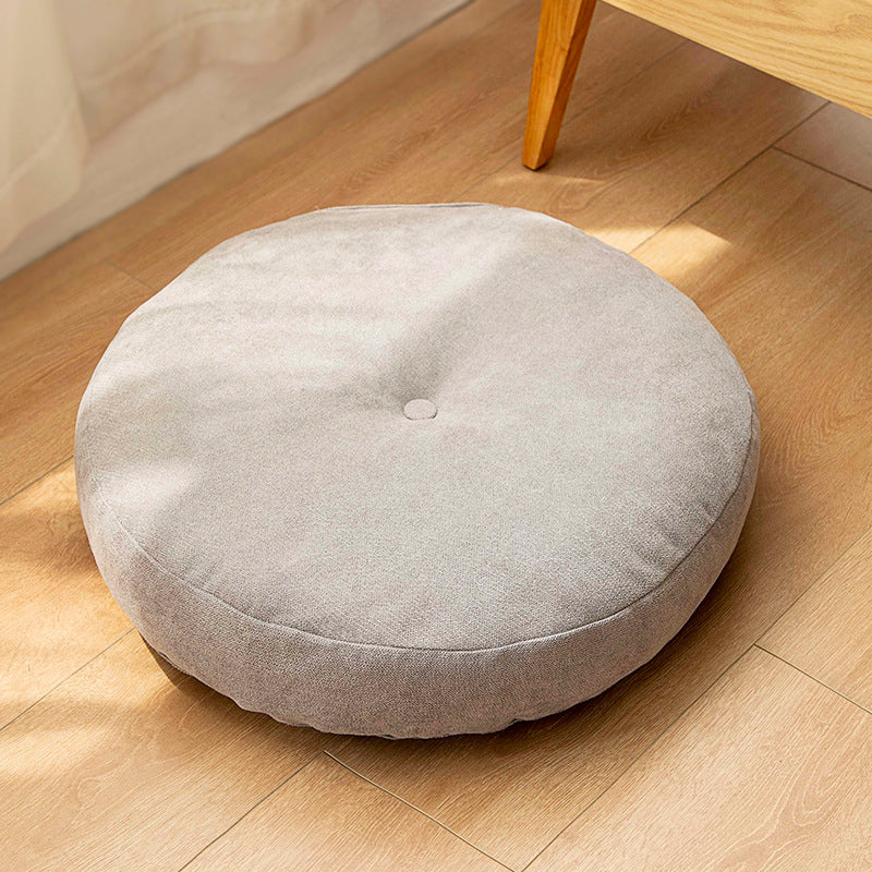 Premium Round Floor Seat Cushion – Soft Tatami Meditation & Yoga Pad – Breathable Cotton & Linen, Comfortable for Sitting