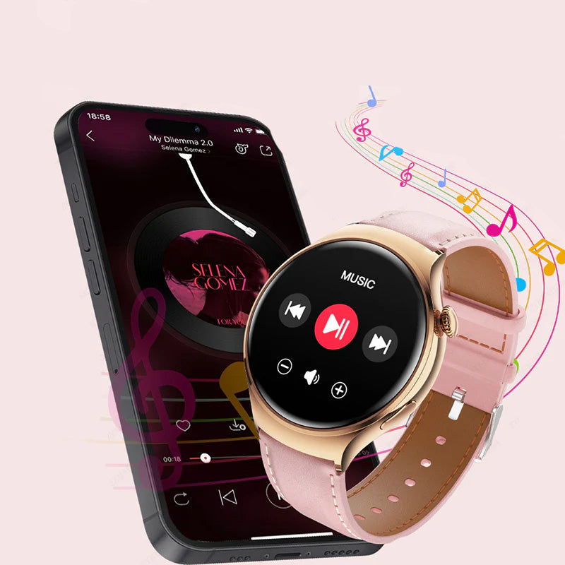 Premium Smart Watch for Women – Full Touch Screen, Fitness Tracker, Heart Rate, Blood Pressure Monitor, IP67 Waterproof, 