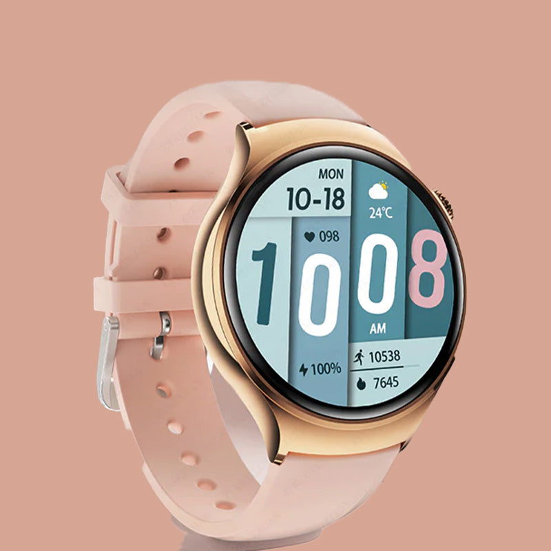 Premium Smart Watch for Women – Full Touch Screen, Fitness Tracker, Heart Rate, Blood Pressure Monitor, IP67 Waterproof, 