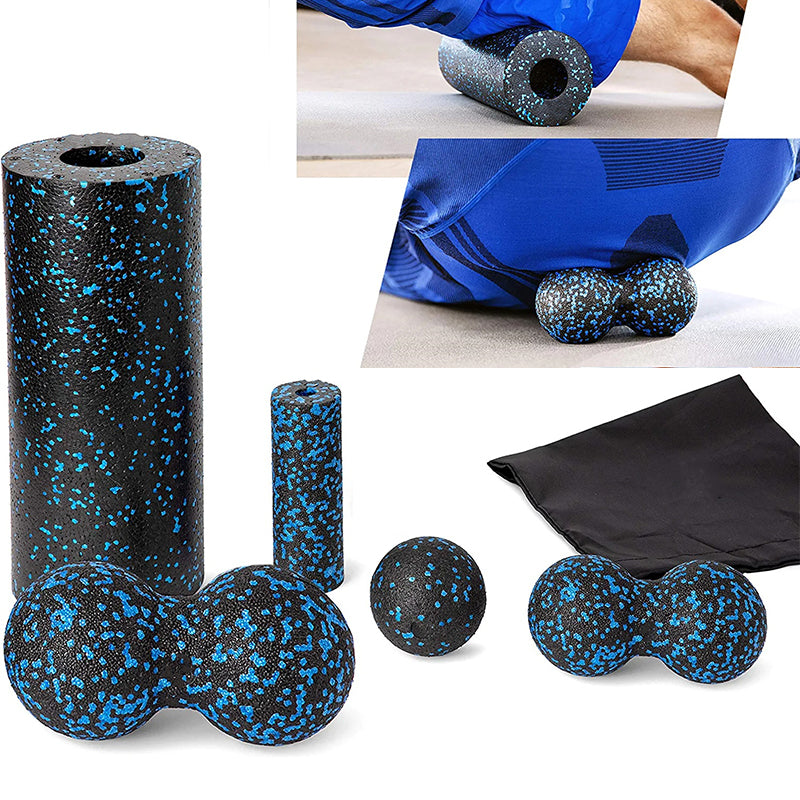 Premium EPP Fascia Massage Foam Rollers & Fitness Balls Set for Deep Tissue, Trigger Point Relief, Muscle Recovery, Yoga
