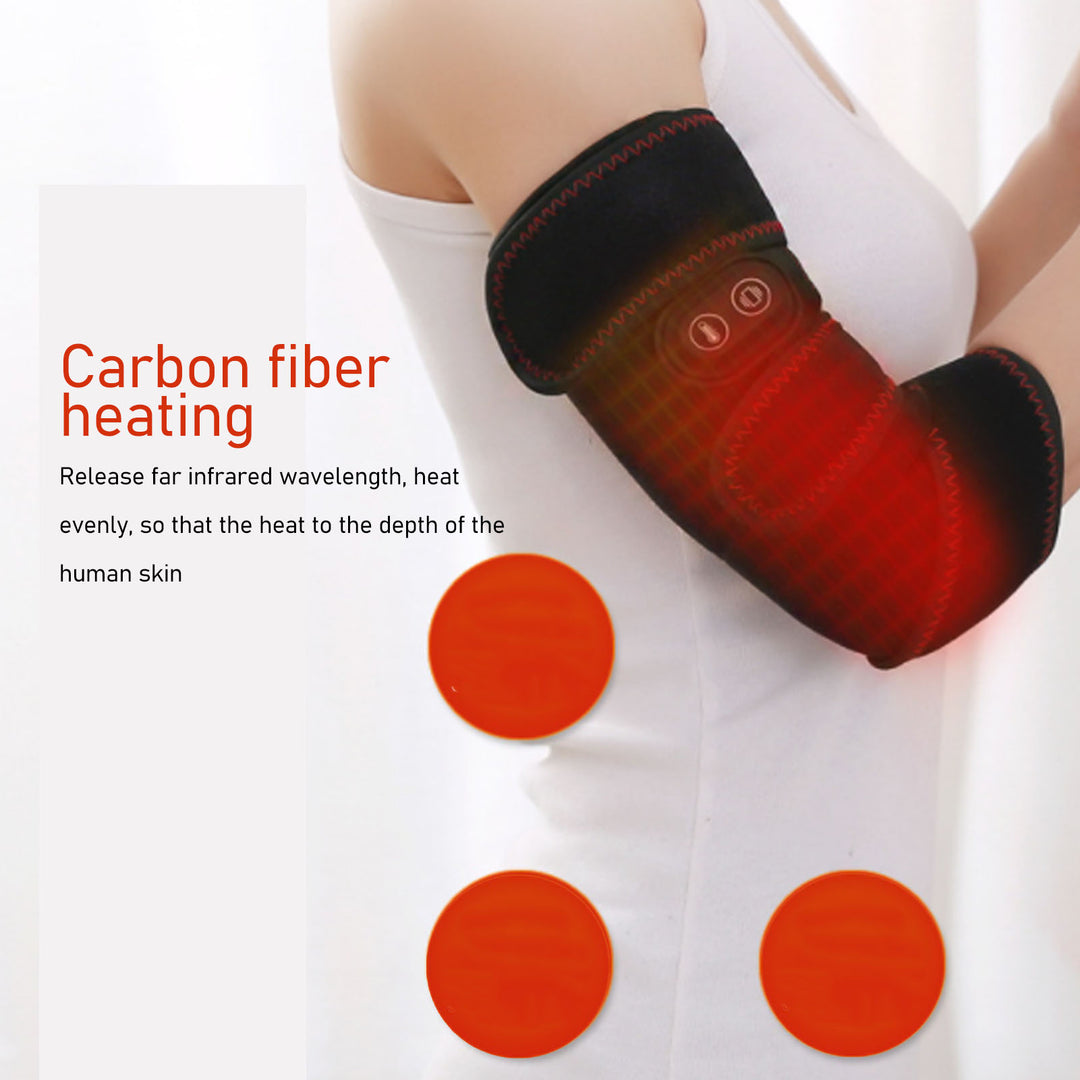 Premium Electric Heating Arm Pad | 3-Mode Massage Wrap with Dual Vibration Motors for Arm, Elbow & Wrist Relief | Adjustable 