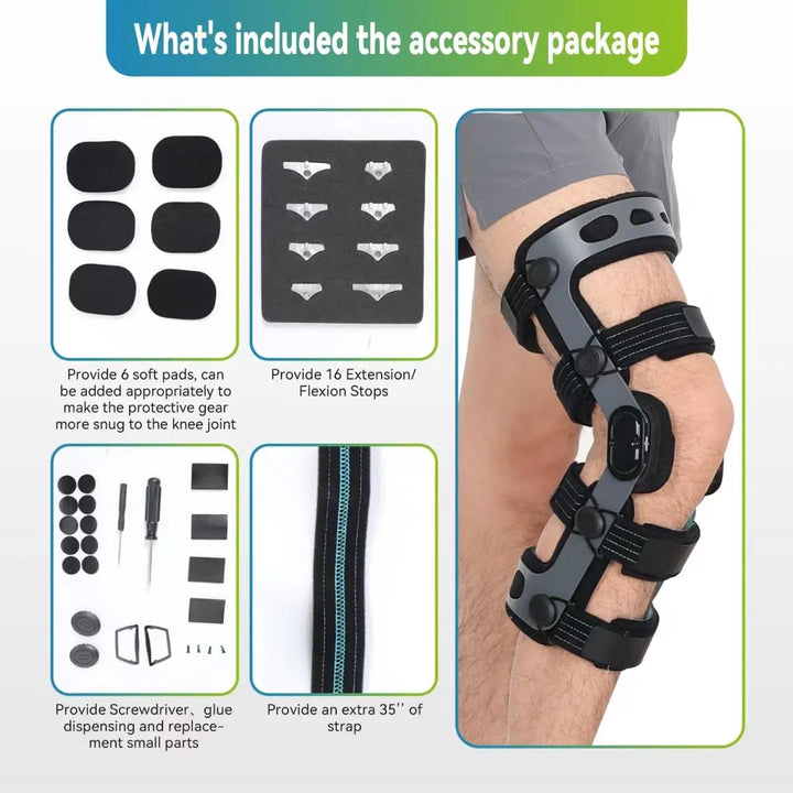 Premium Unloader Knee Brace for Arthritis Pain Relief, Osteoarthritis Support, Adjustable ROM Stabilizer, Post-Surgical 